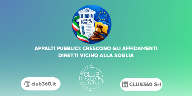 Appalti pubblici: crescono gli affidamenti diretti vicino alla soglia